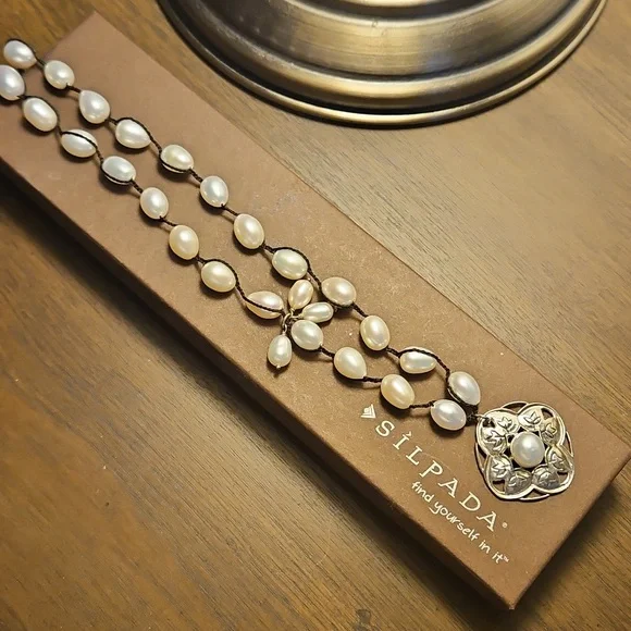 Silpada sterling and fresh water pearl necklace. - Picture 5 of 6